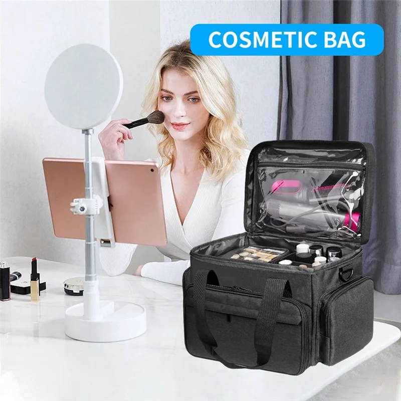 

ABLA-Detachable And Separable Double Cosmetic Bag To Store Cosmetics And Hair Care Products Multifunctional Cosmetic Bag