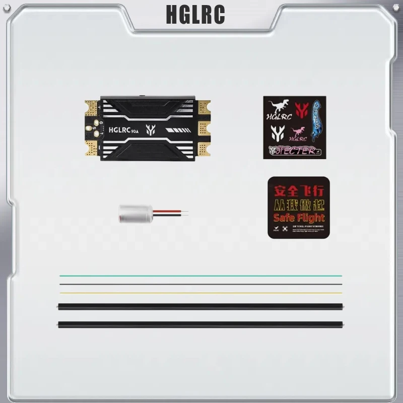 

HGLRC SPECTER 90A ESC Dual MOS Support BL32 ESC Telemetry 2-8S for Movie-level X8, X4, and XCLASS RC FPV Drone
