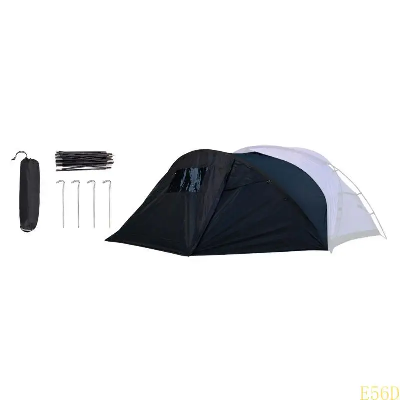 

E56D Spacious Outdoor Tent for Family Camping with Extended Front Canopy Easy Setups