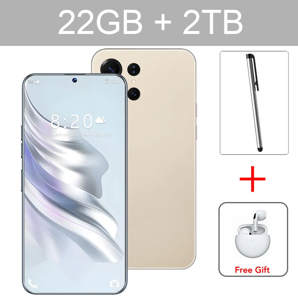 Nieuwe S26 Ultra Smartphone 2026 Origineel 7.3HD Globale Versie 5G Dual SIM Voordelige Mobiele Telefoons 7800mAh Android 15 Mobiele Telefoons