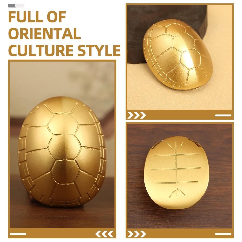 

Brass Turtle Shell Decorative Figurine Golden Desktop Animal Sculpture Home Office Table Decor Brass Craft Gift