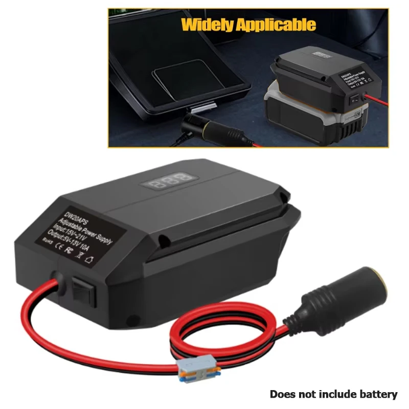For Dewaltt，18V Battery Adapter 18V to 12V Step-Down Converter Cigarette Lighter Adapter Power Wheel Adapter Car Appliances Use