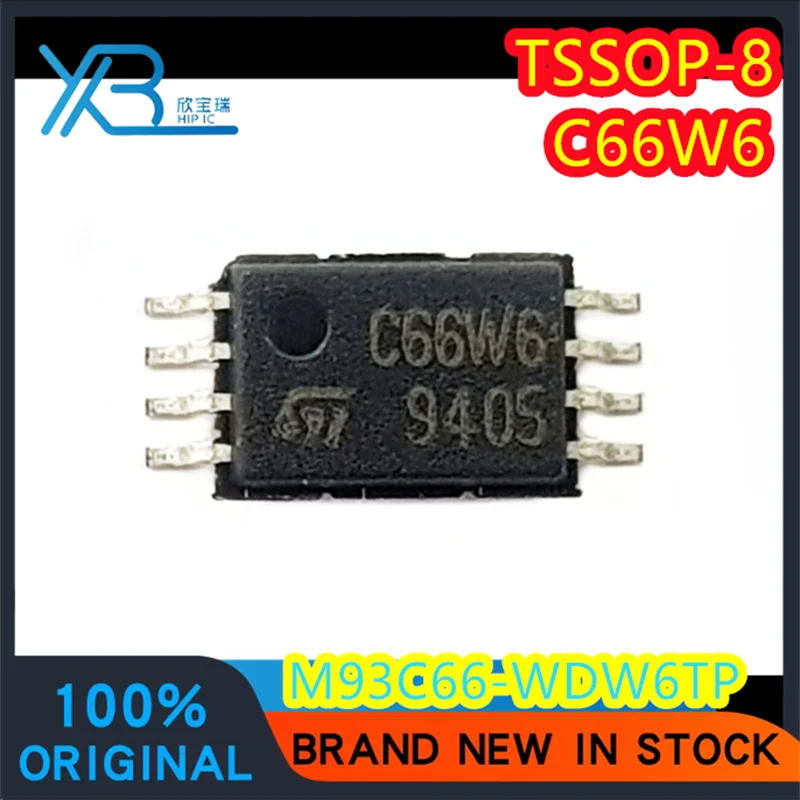 (4/50 pieces) M93C66-WDW6TP Silkscreen C66WP C66W6 TSSOP-8 4KBIT 2MHZ Memory IC Chip Guaranteed to work properly 100% brand new