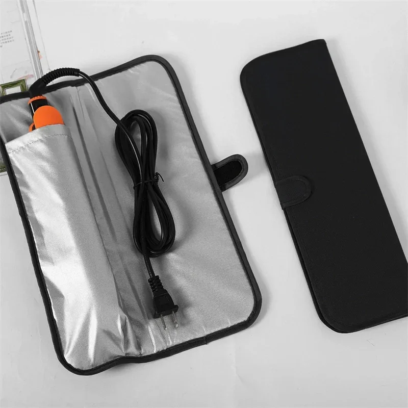 

Сумка для хранения выпрямителя для волос, утюжок для выпрямления волос, чехол для завивки, термостойкий чехол для завивки волос, чехол для переноски, коврик