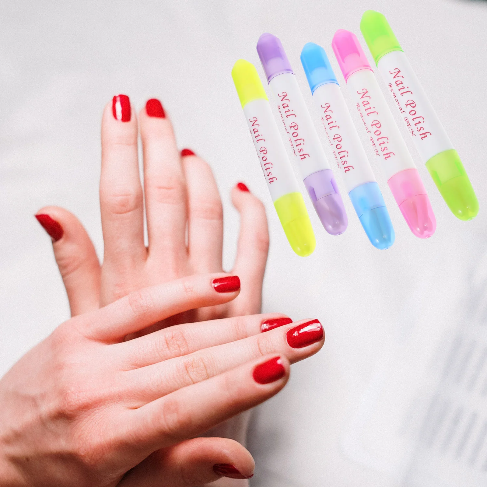 10 Pcs Nail Polish Correction Pen Cleaning Gel Enamel Remover Plastic Pens for Women