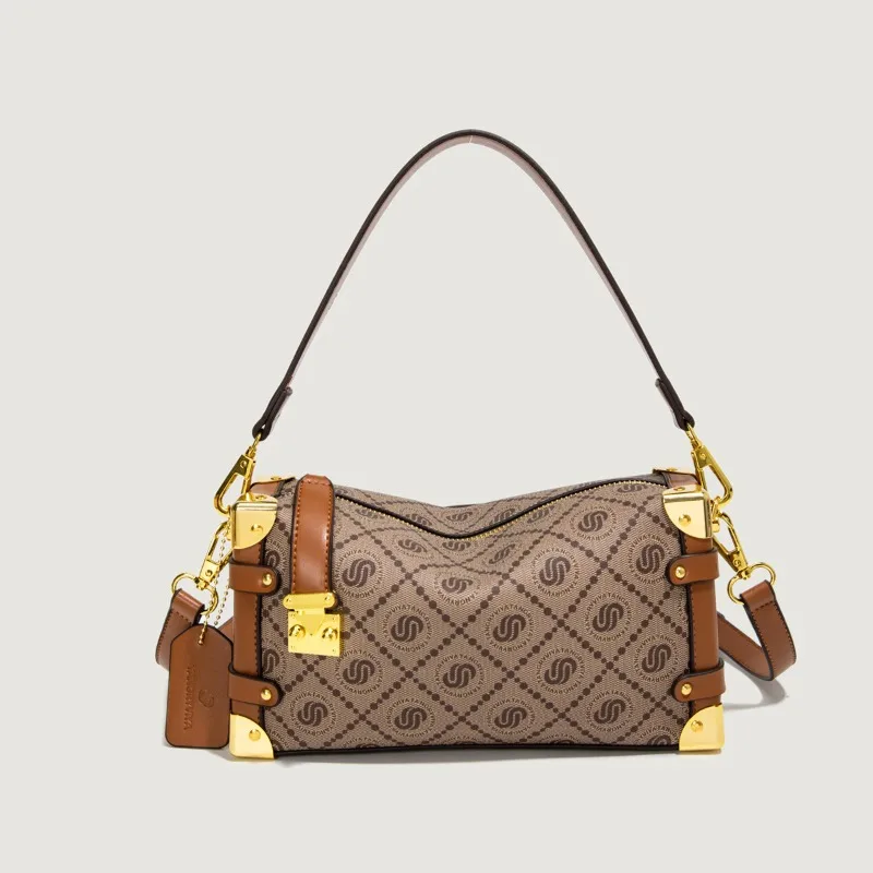 

Женская кожаная большая сумка премиум-класса — просторная дизайнерская сумка с двойными ручками и съемным плечевым ремнем