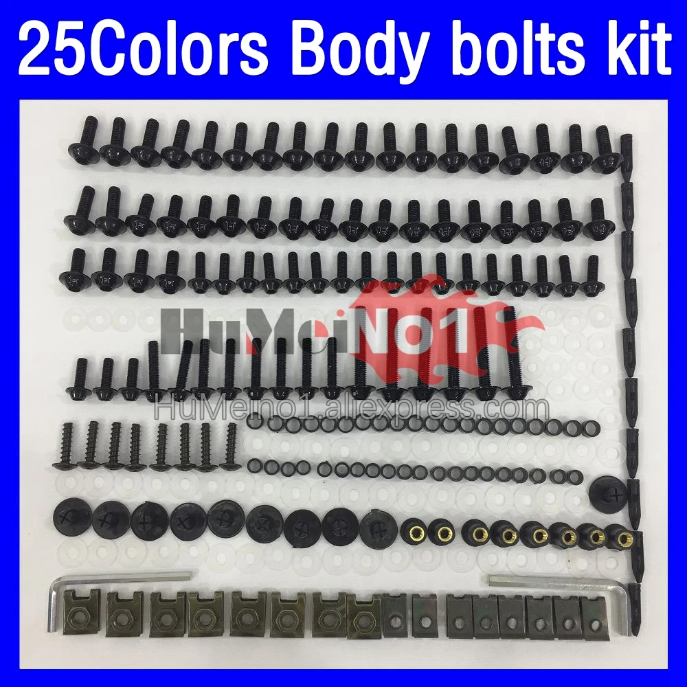 268ps Fairing bolts full screw kit For HONDA CBR600 CBR 600 F4i CBR600F4i 04 05 06 07 2004 2005 2006 2007 Body bolt screws Nuts