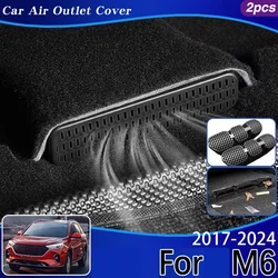 For Haval M6 Accessories 2017-2024 2021 2022 2023 Car Air Vent Cover Protector Under Seat Duct Outlet Guards Car Accessories ABS