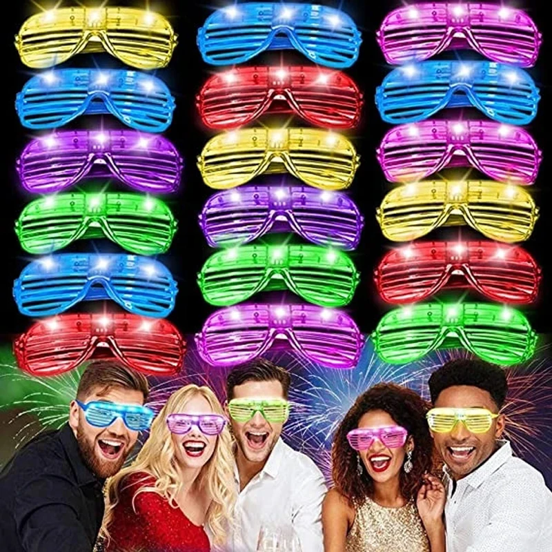 10/20/30/50 Pcs Glow in the Dark Led Glasses Light Up Sunglasses Party Favors Glow Glasses Adults Party Supplies