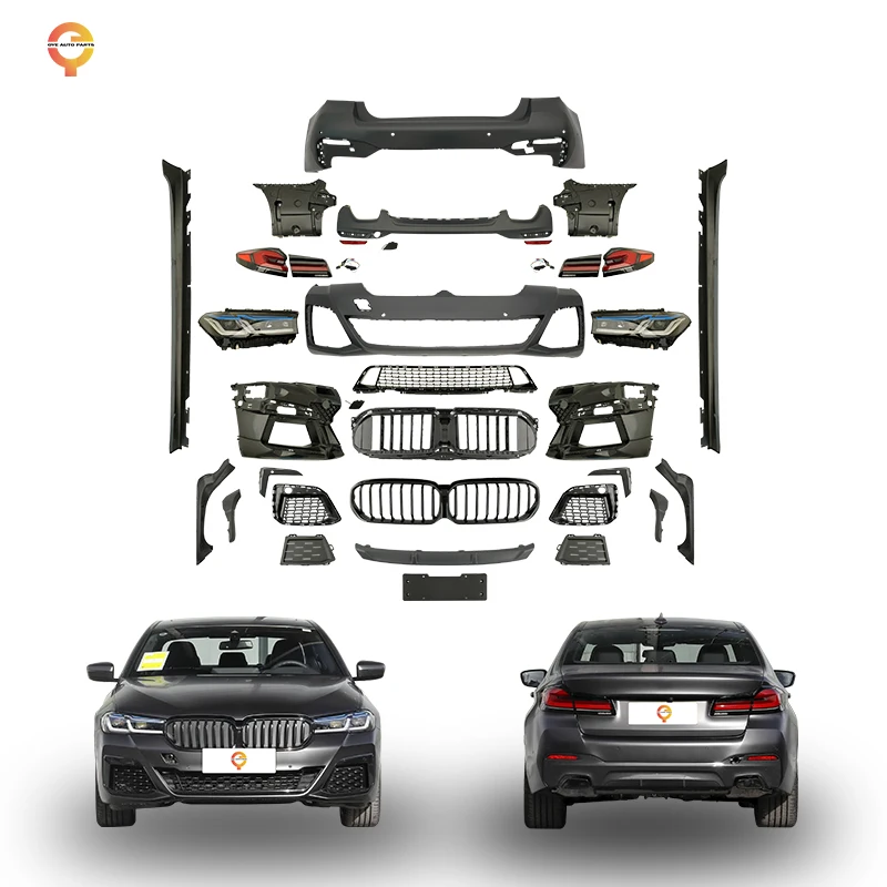 Modified Car Front Rear Bumper Grille Facelift M-tech Body Kit Upgrade to G38 MT Bodykit for  5 SERIES G30 Year 2018-2022