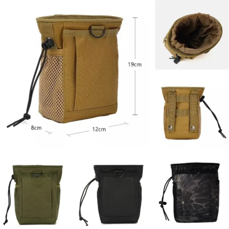 

Molle Dump Pouch,Hunting Magazine Recovery Pouch Drastring Ammo Bag Belt Waist Fanny Pack Adjustable Holster Bag Tatical Hunting