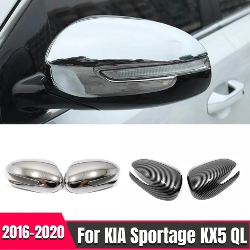 ABS Chrome Car Side Door Rear View turning Mirror rain eyebrow Cover Trims For KIA Sportage 4 QL KX5 2016 2017 2018 2019 2020