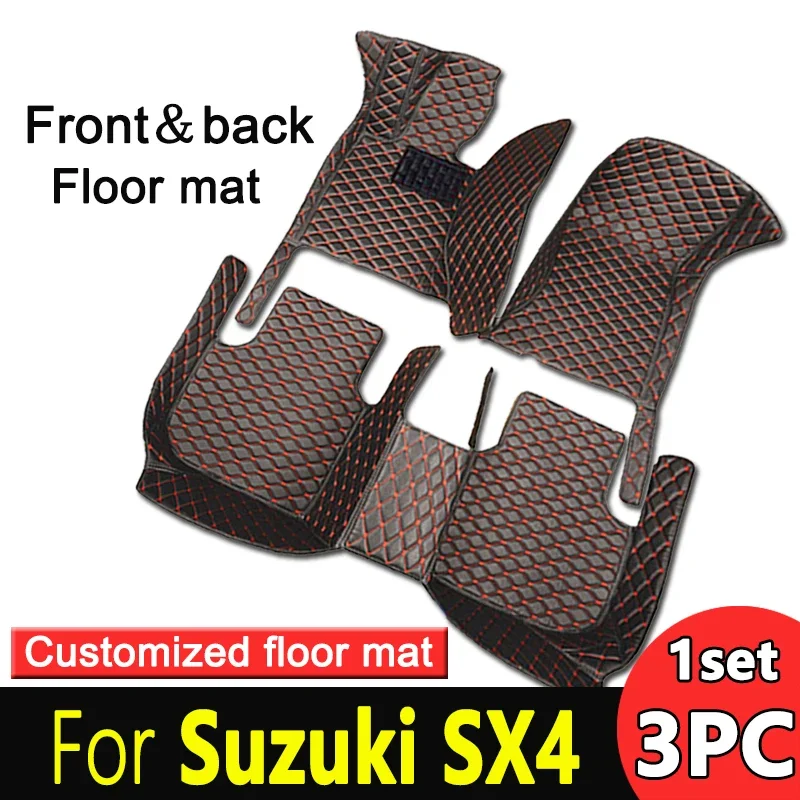 Car Floor Mats For Suzuki SX4 Hatchback 2018 2017 2016 2015 2014 2013 2012 2011 2010 2009 2008 2007 Carpets Rugs Car Accessories