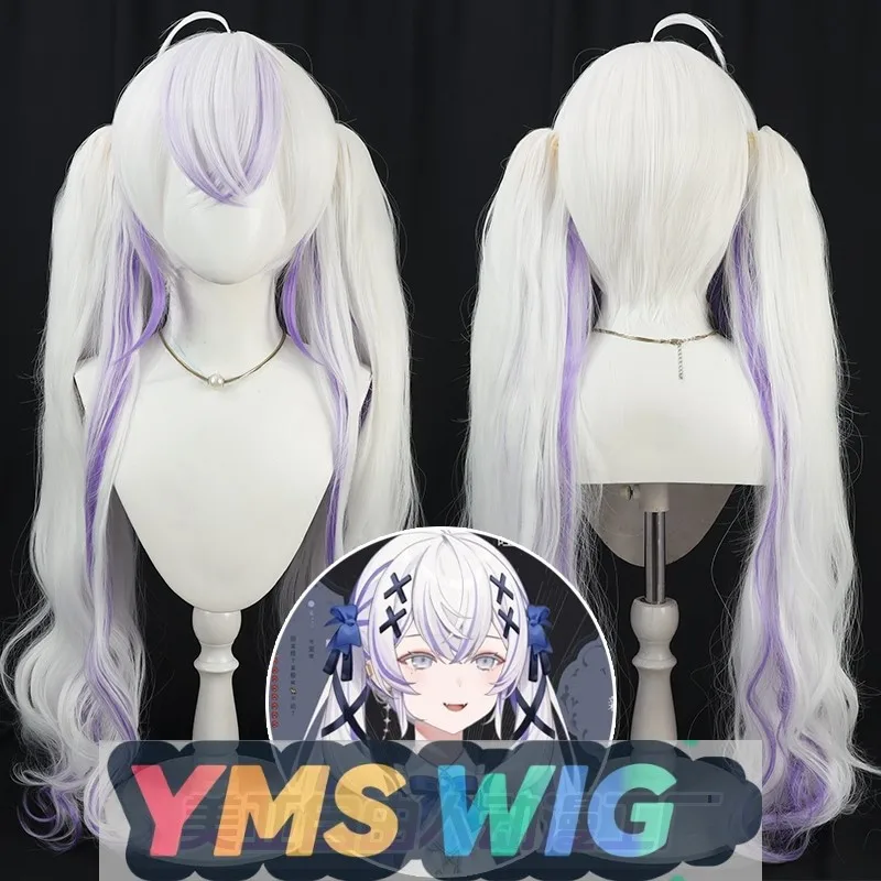 

【YMS WIG】Virtual Streamer Хэллоуин костюм Dong Xuelian косплей парик Blanche Fleur серебристо-белый
