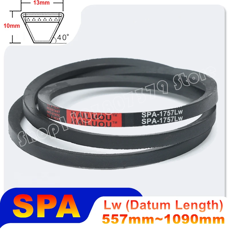 Type SPA Conveyor Belts Rubber Transport Strap Narrow Drive V Belt 557 600 657 710 757 800 846 882 914 950 1000 1032 1080 1090mm