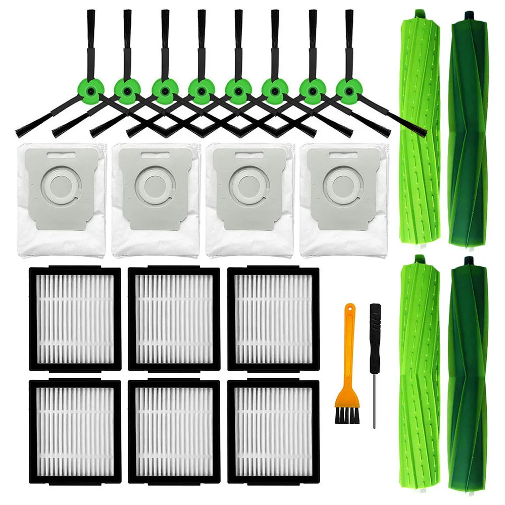 Voor Irobot Roomba Combo J7 + Hepa Filter Hoofdzijborstels Voor Irobot Roomba Combo J7/J7 +/J9 + Robotstofzuiger Hepa Filters