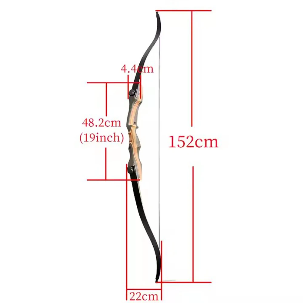 Onebows Black Hunter Takedown Recurve Bow Set GLURAK Wooden Bow  ZS 64\