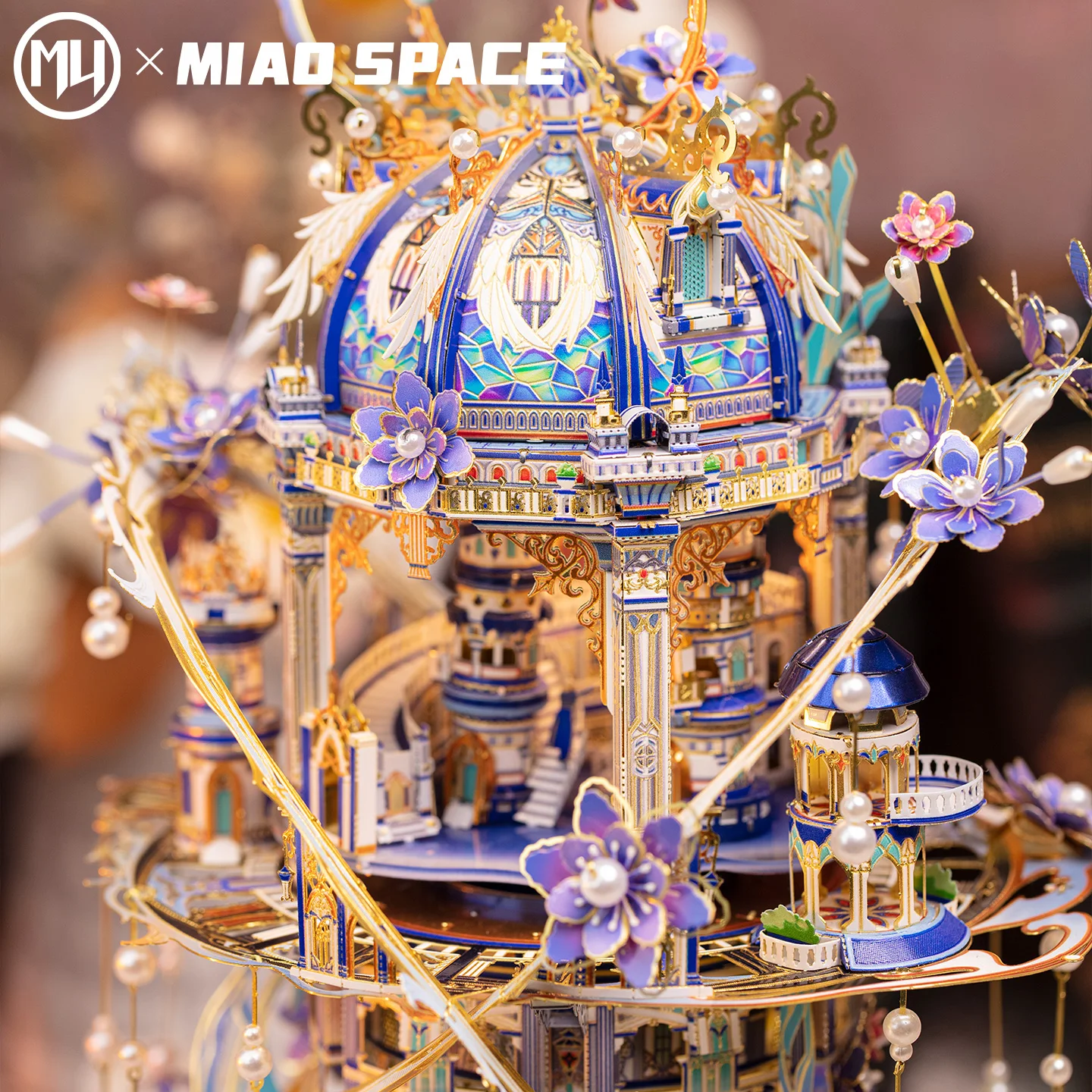 กล่องดนตรี MU โรมิโอและจูเลียต ปริศนาโลหะ 3 มิติ ของเล่น DIY ของตกแต่งโต๊ะทำงาน คลายเครียด ของขวัญสีสันสดใสสำหรับผู้หญิง