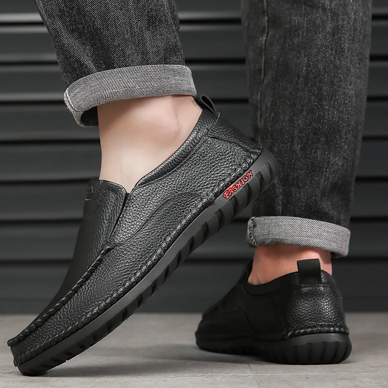 

High Quality Leather Men Casual Shoes Breathable Mens Loafers Formal Mens Dress Shoes Slip-on Driving Shoe Zapatos Para Hombre