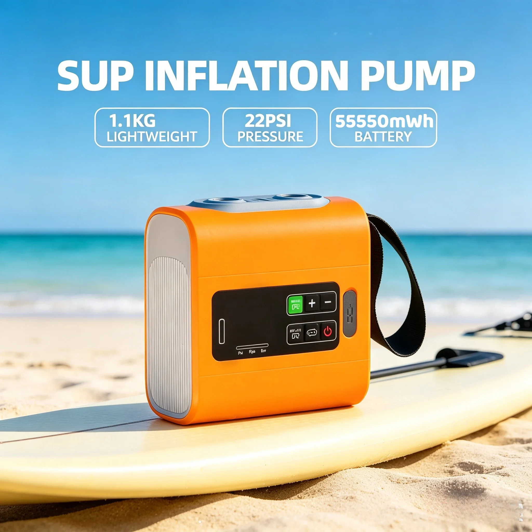 22PSI High Flow Outdoor Camping Pump Wireless Portable Electric Outdoor Inflation deflation Pump,Air Mattress Kayak Paddleboard