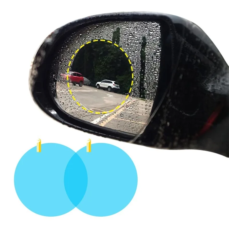 1/6PCS Car Rearview Mirror Anti Fog Film Universal Waterproof Film Window Glass Anti-Fog Anti-reflective Sticker Auto Accessores