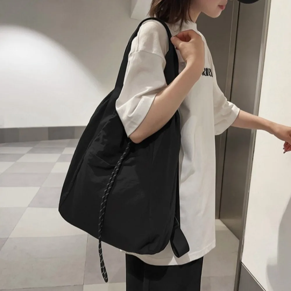 

Многофункциональный нейлоновый рюкзак большой емкости с ручкой, сумка через плечо на шнурке, водонепроницаемый спортивный рюкзак на двойное плечо