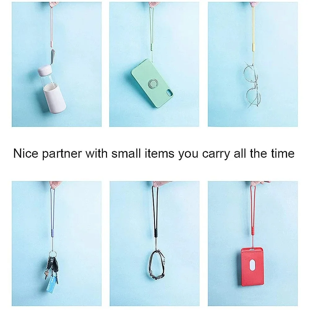 Short Silicone Wrist Strap Phone Lanyard for Phone Case Anti Slip Key Speaker USB Flash Drive Water Cup Hand-Held Rope Universal