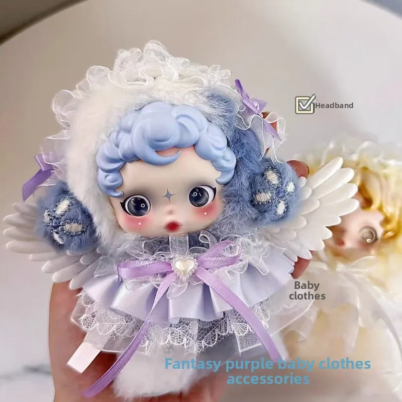 High Appearance Level Light Weaving Garden 10cm Cute Angel Outfit Set For Bubble Vinyl Stuffed Toy Fashion Dress Up Garment