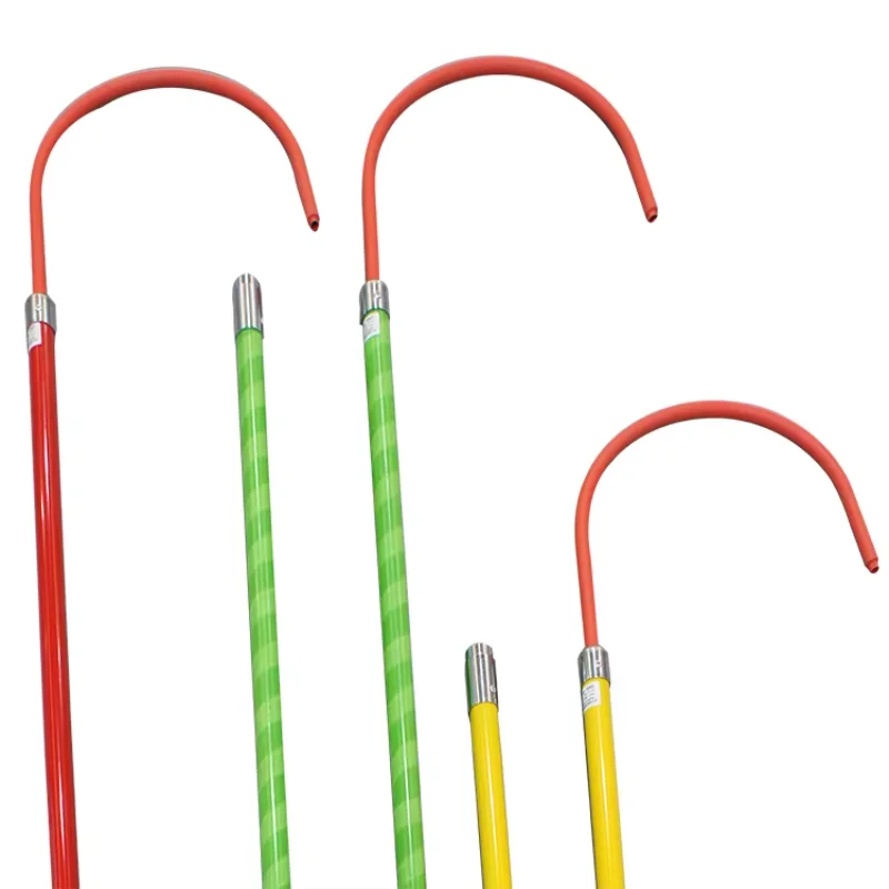 Electric 35KV High Voltage Fiberglass Safety Insulated One Section Rescue Hook Electrical  Insulation Hook