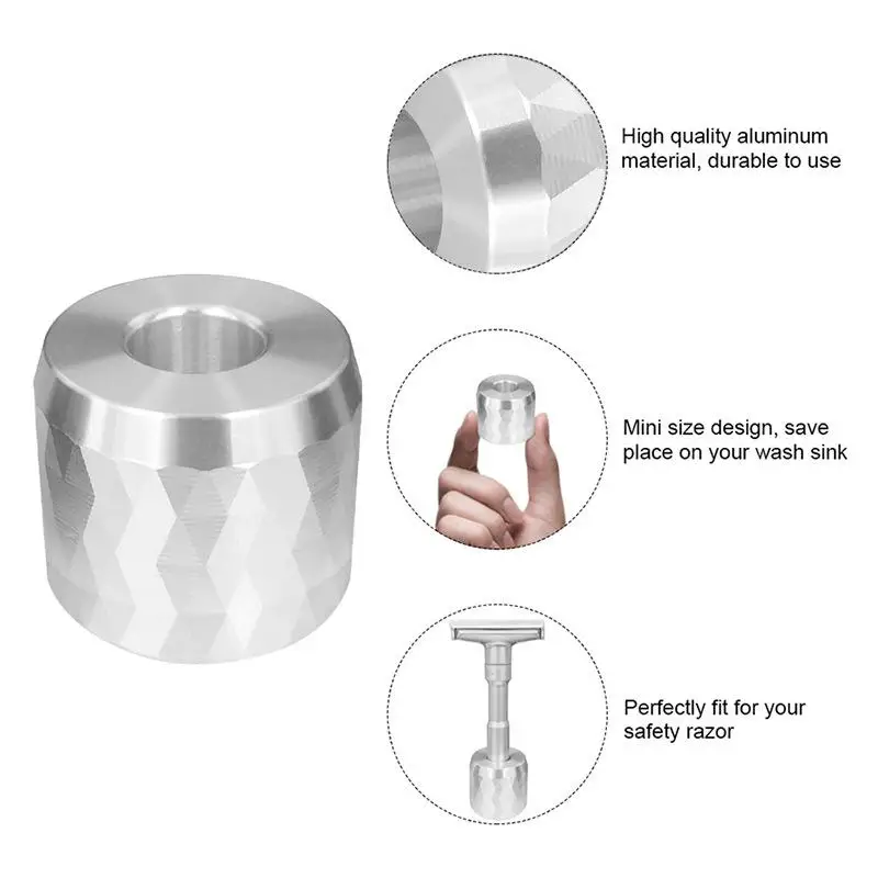 1 Pc Safety Razor Stand, Men's Alloy Shaving Razor Base Holder, Manual Razor Holder For Bathroom Countertops