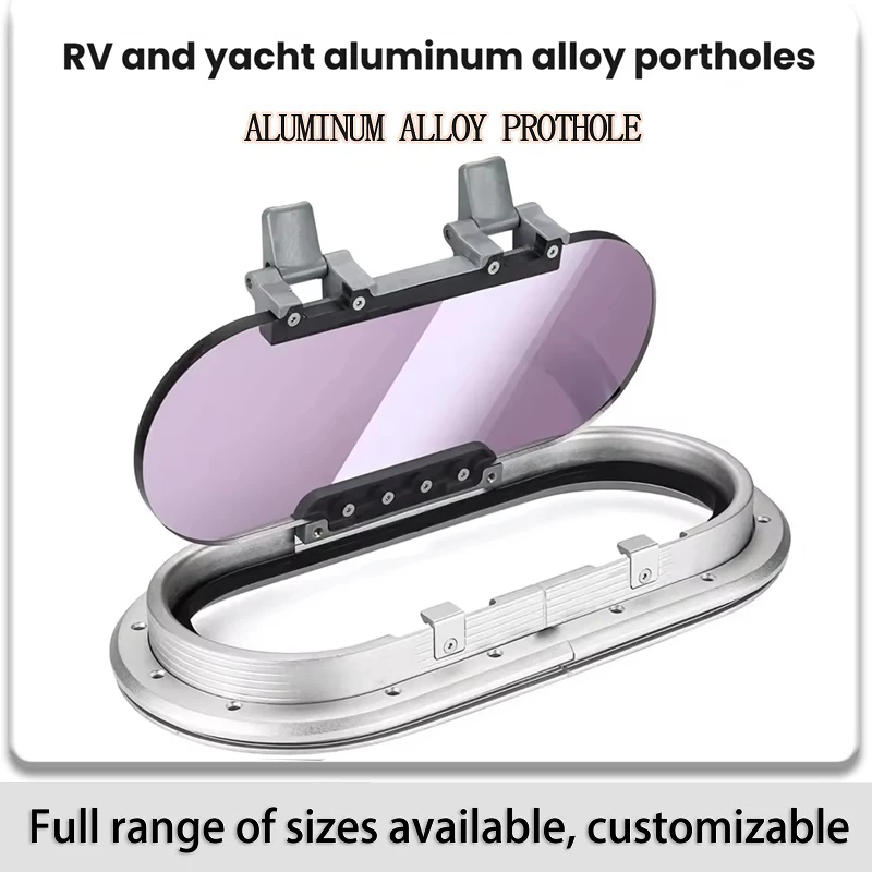 Aluminum Alloy Porthole Window with Tinted Acrylic Glass for Marine Yacht RV Boat HatchWaterproof Ventilation Accessories