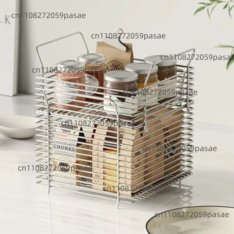 304 Stainless Steel Storage Basket Woven Mesh Basket Tote Bag Basket