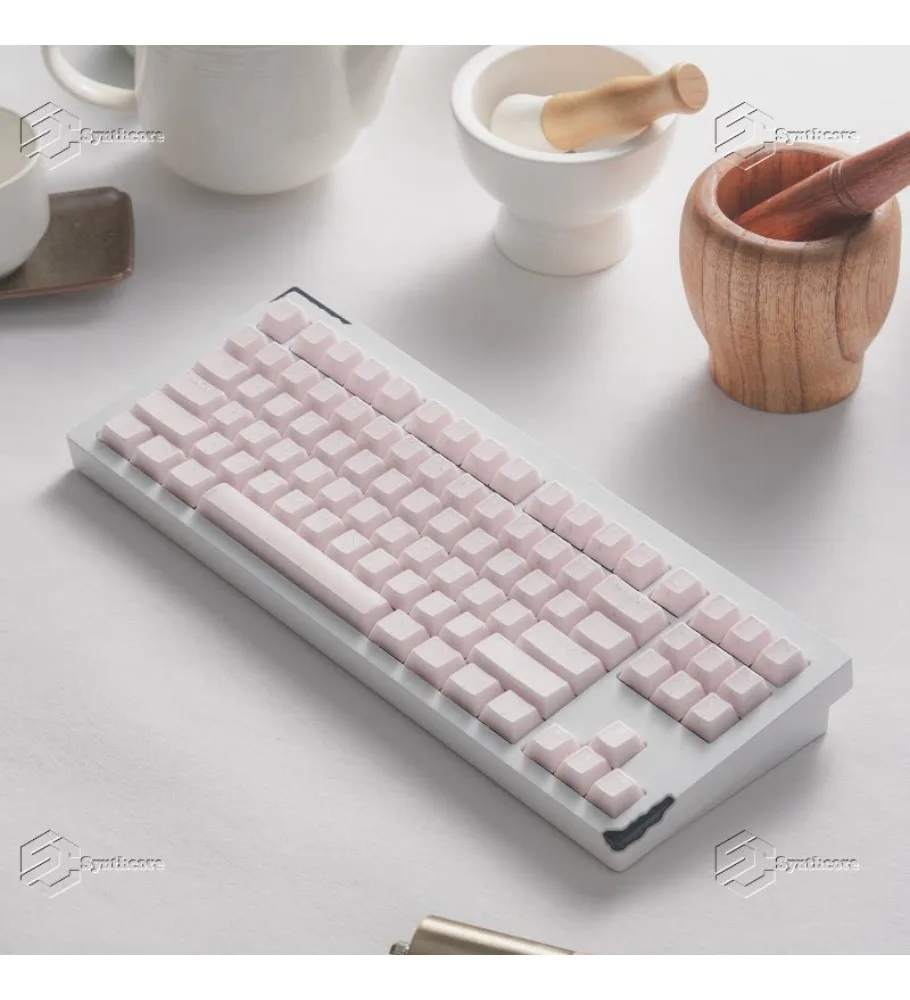Keycap PBT original mechanical keyboard cap halo character opaque keycap light edge engraved two-color white marble