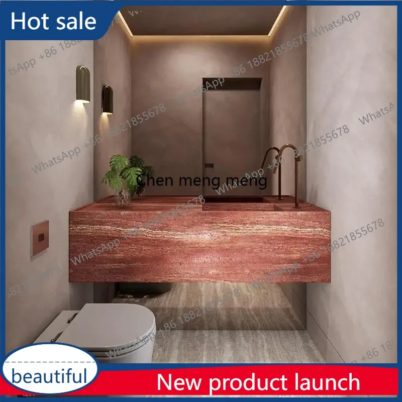 

M46 Luxury Marble Sink: Deep Integrated Undermount Basin, Narrow Rim Vanity/Bathroom Countertop Sink (Anti-Splash)