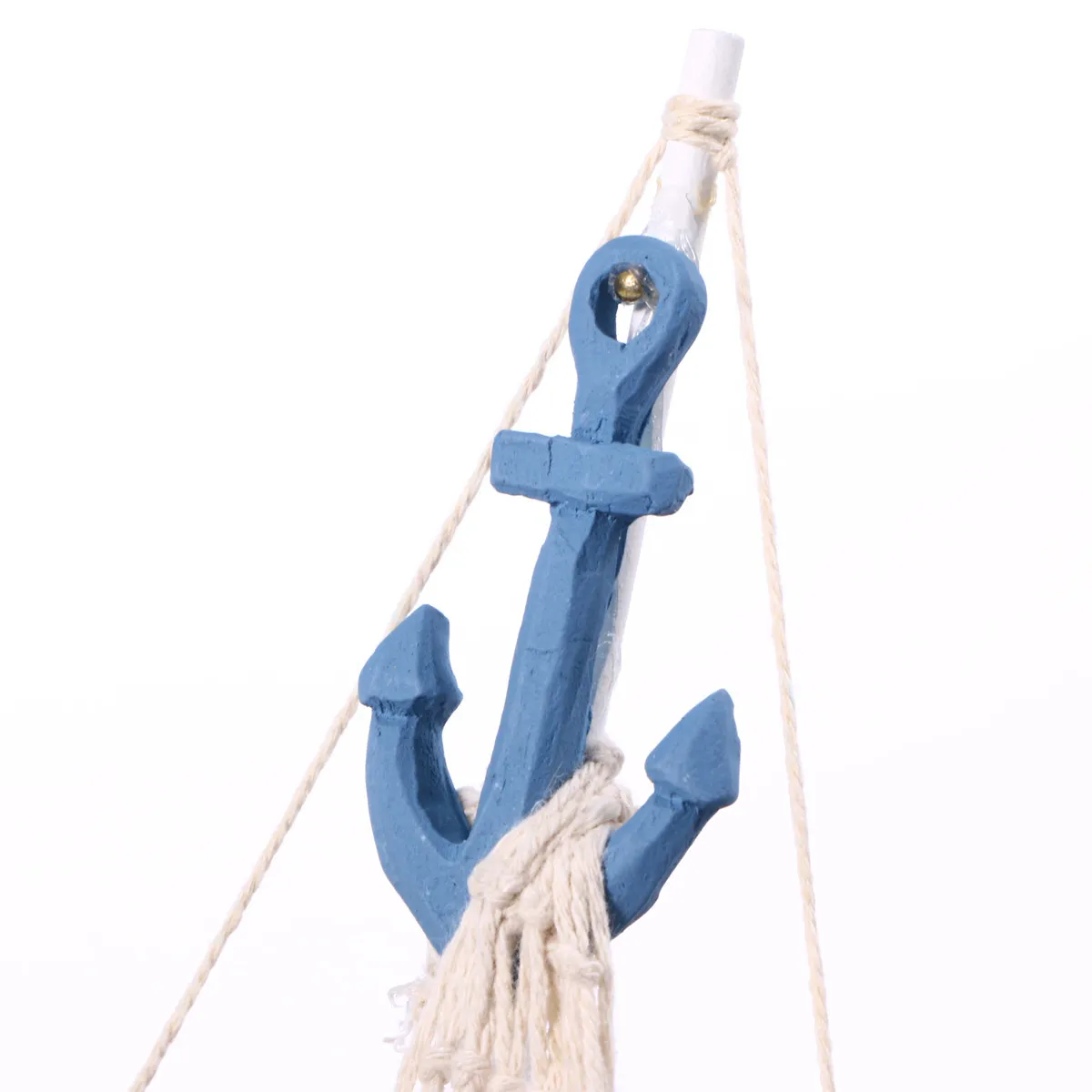 

Handmade Vintage Mediterranean Wooden Sailboat Ship Retro Nautical Decoration for Home Office Party Centerpiece Kid Gift