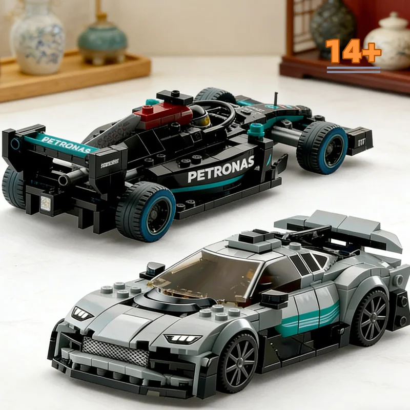 

Disney MOC 76909 Super Race Car Building Set Boys Birthday New Year Party Gift for Halloween Birthday Celebration Toy Presents