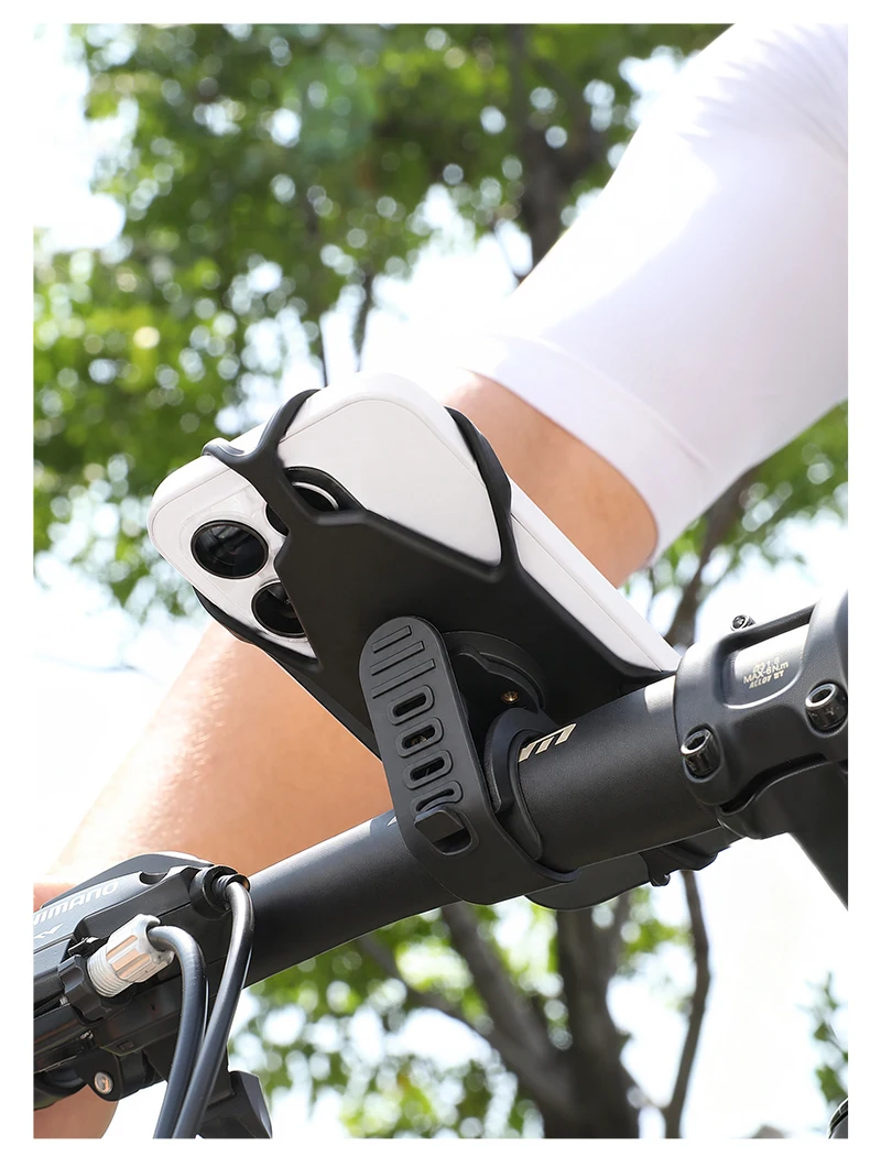 WEST BIKING Fahrrad-Handyhalterung aus Silikon mit Schnellverschluss, Rutschfester Lenkerhalter für Radfahren, Navigation, Motorradfahrten, Universell – Detail 15