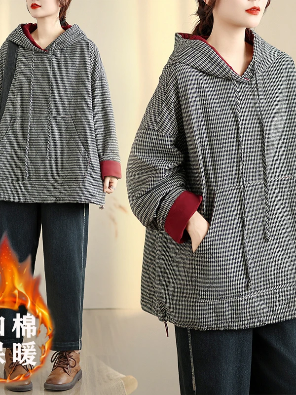 

Свободная повседневная хлопковая толстовка с капюшоном, большие размеры, в корейском и японском стиле, осенне-зимняя уличная одежда