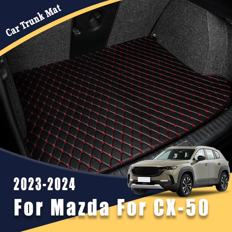 

Car Trunk Carpets Mats For Mazda CX-50 CX50 2023 2024 Auto Accessories Interior Replacement Automobiles PU Leather Products Rugs
