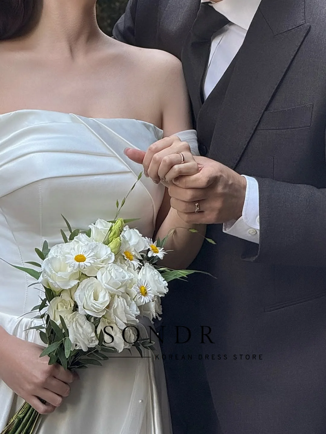 Suknie ślubne koreańskie z odkrytymi ramionami, jedwabna satyna, gorset z tyłu, suknie na przyjęcie weselne, sesja zdjęciowa, suknie balowe szyte na miarę.