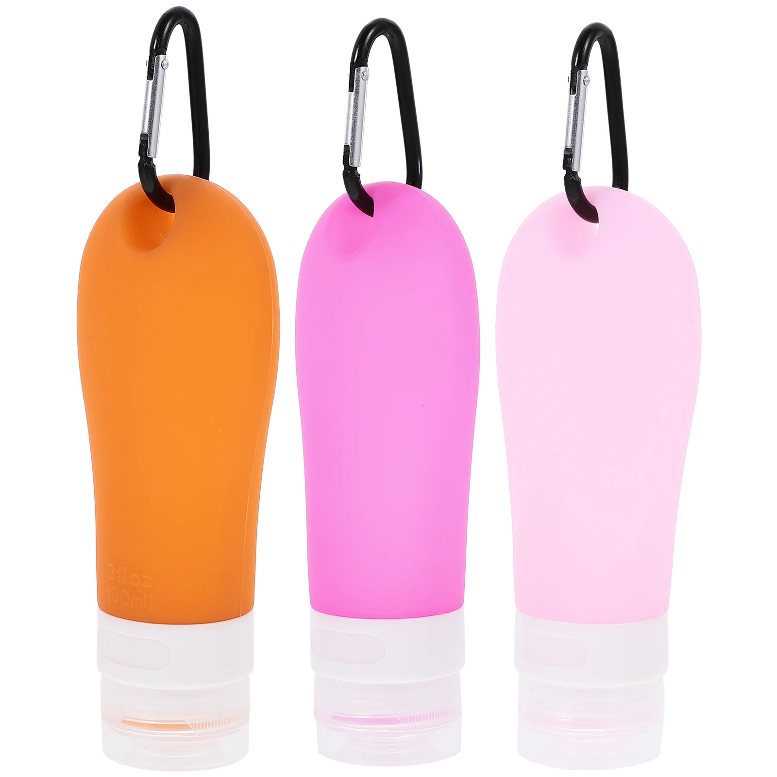 

7pcs Silicone Refillable Travel Bottles Leak-Proof Subpackaging Bottles For Suitcase Yoga Bag Hand Keychain Reusable