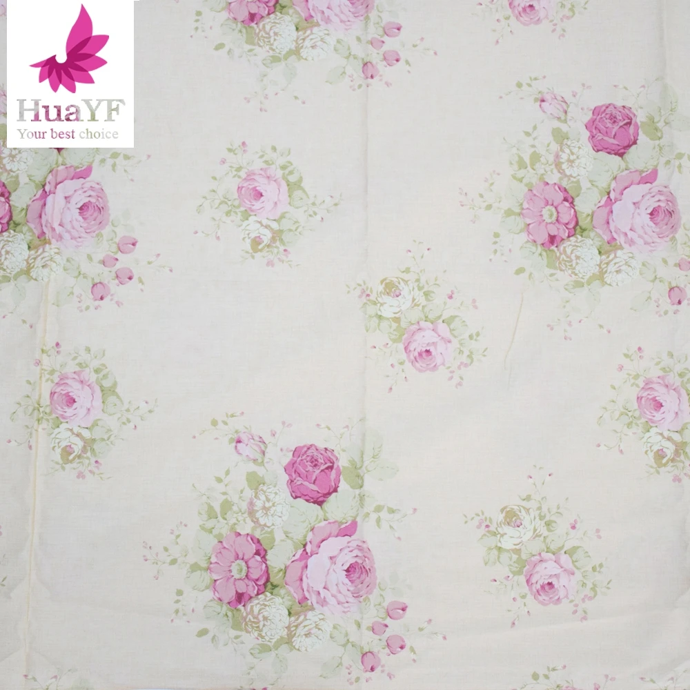 160x100cm Big Rose Printed Twill Weave Cotton Fabric,Patchwork Cloth,DIY Quilting Sewing Material