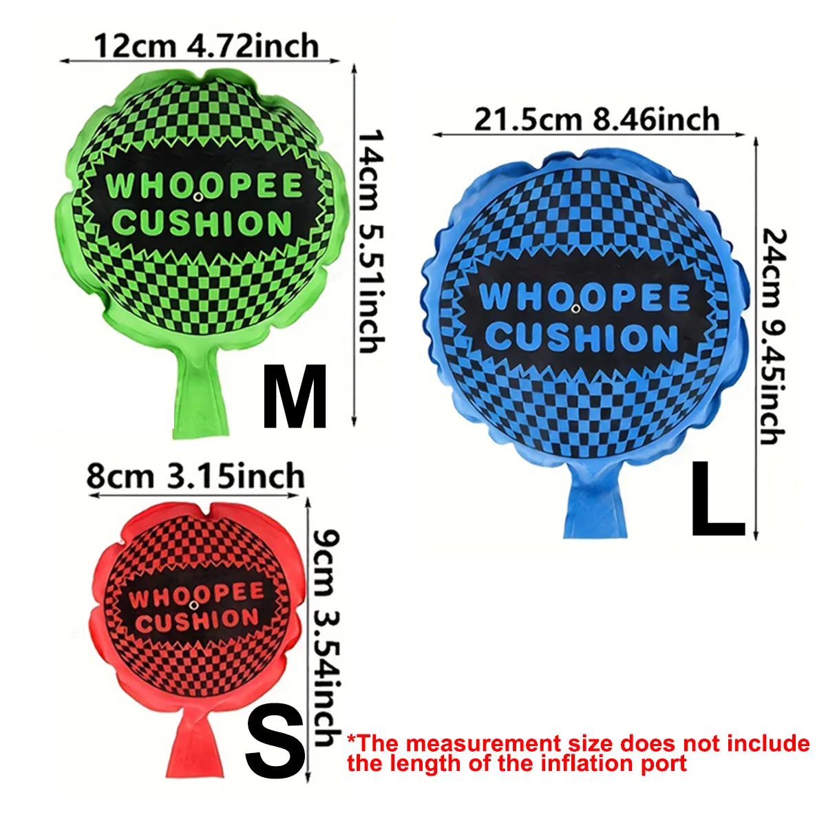 Coussin Péteur Whoopee – Farce Et Attrape Automatique, Auto-gonflant, Rigolo, Anti-stress, Cadeau Pour Enfants, Taille Variable (9 à 25 Cm)