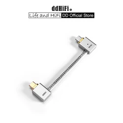 DD ddHiFi TC09L USB-C to USB-C L-Shaped OTG Cable, Great Partner for Bundling the Phone and DAC & AMP / Reversed for Charging