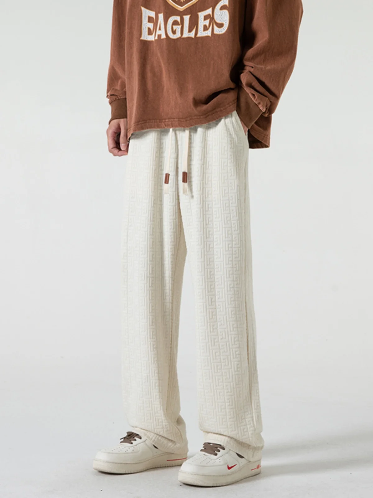 

Мужские повседневные брюки свободного кроя на весну и осень, модные, универсальные, легкие, прямые, спортивные, стильные, базовые цвета