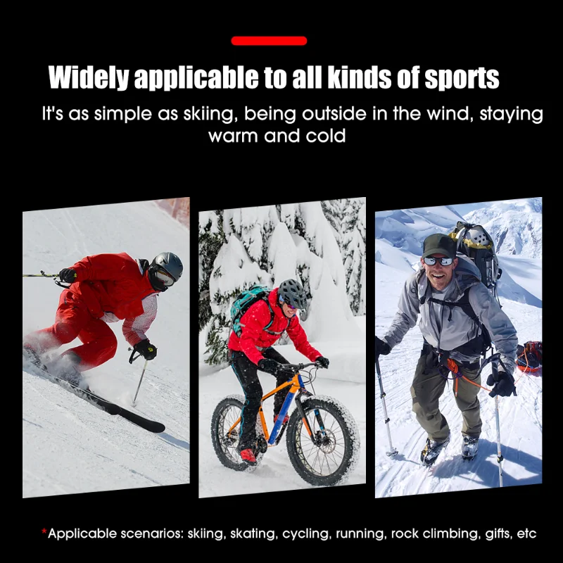 Winter Gloves Men Cycling Bike Women Thermal Fleece Cold Wind Waterproof TouchScreen Bicycle Warm Outdoor Running Skiing Mitten