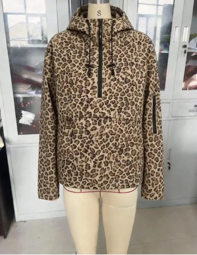 Neuer Damen-Freizeit-Sport-Trenchcoat Frühling Herbst Kapuzen-Parka Oberbekleidung Modischer Damen-Pullover Jumper Anzugjacke mit Reißverschluss – Detail 3