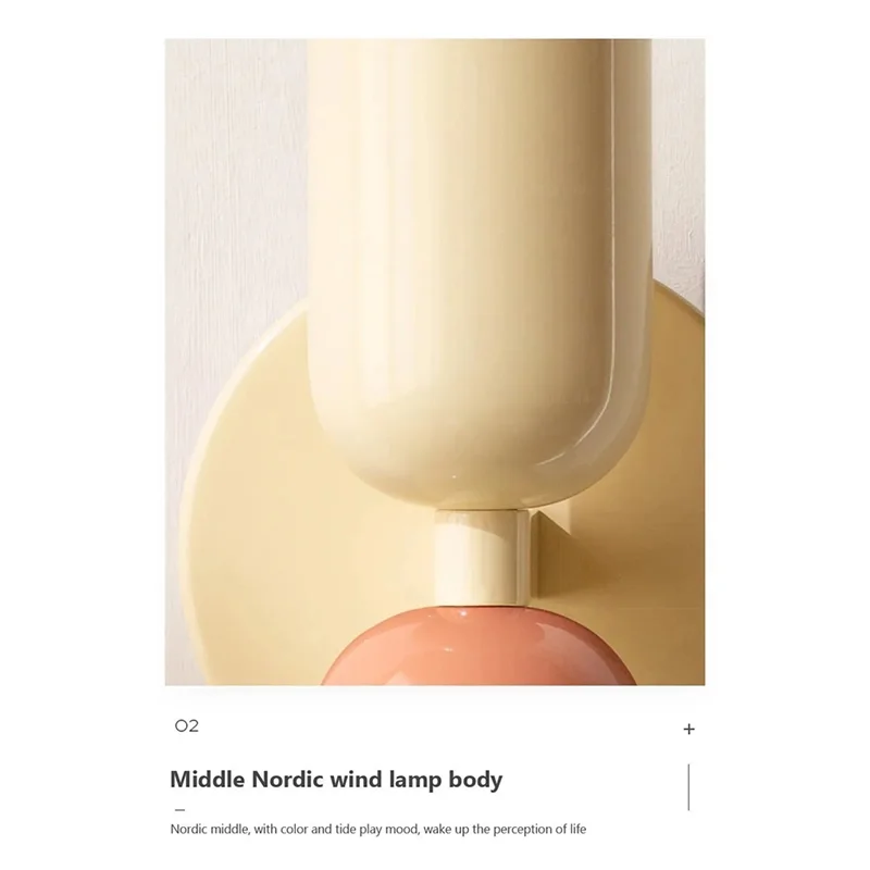 

GYTB-Colorful Bedside Wall Lamp Nordic Living Room Corridor Wall Light Children's Room Wall Lamp Bedroom Decorative Lamp