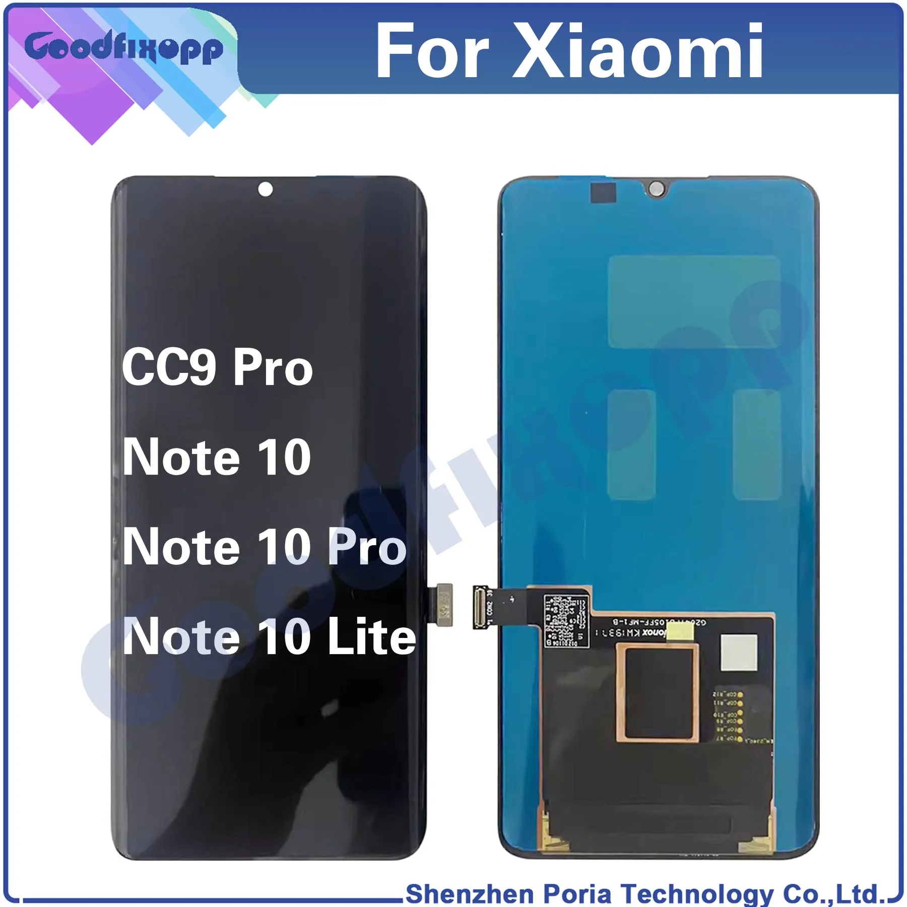 For Xiaomi Mi CC9 Pro / Note 10 Pro / Note 10 Lite LCD Display Touch Screen Digitizer Assembly Repair Parts Replacement