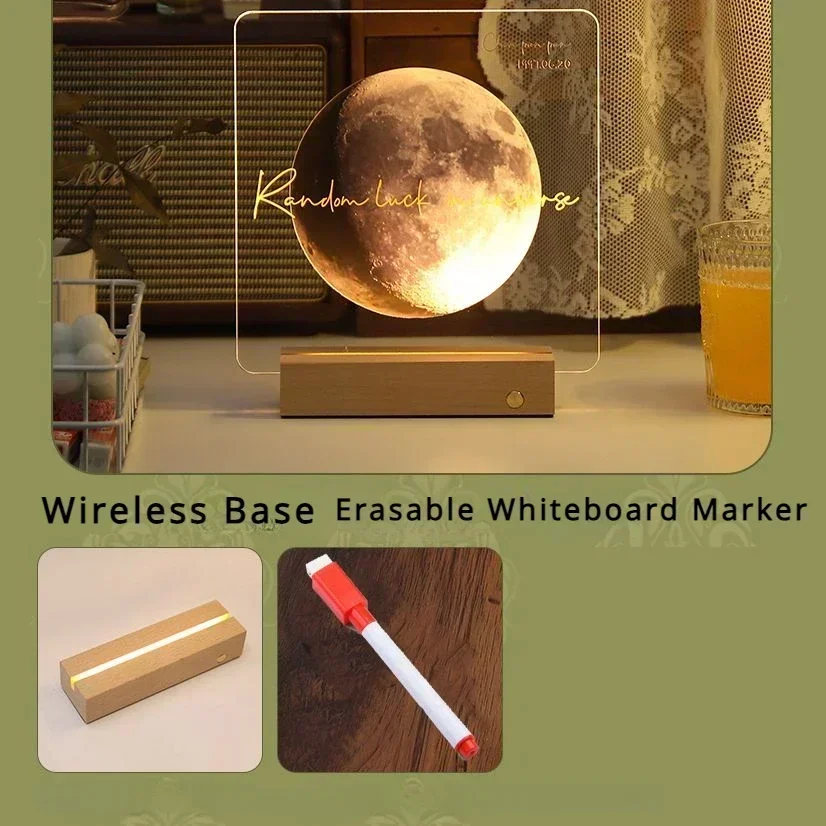 Customizable Moon Phase Night Light with Built-in NFC Tag - A Unique, Star-Gazer's Gift that Captures the Exact Celestial Momen